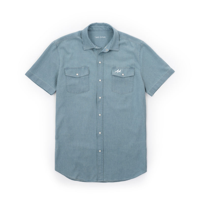 TWO DOVE OUTDOORS "THE KELBURG" DENIM SHORT SLEEVE