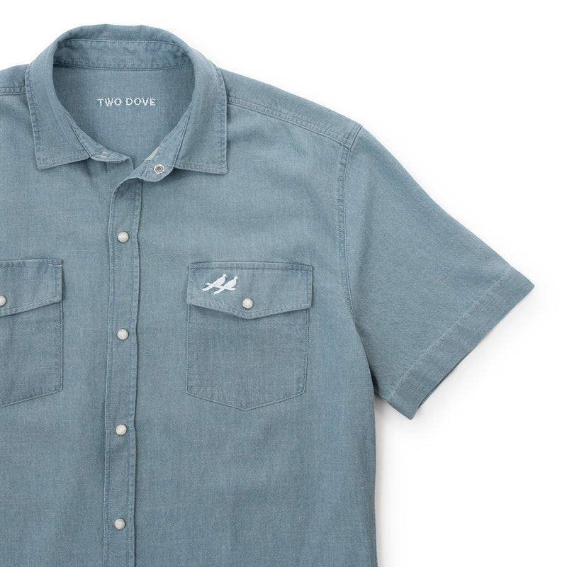 TWO DOVE OUTDOORS "THE KELBURG" DENIM SHORT SLEEVE