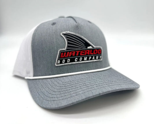 WATERLOO HEATHERS GREY AND WHITE ROPE HAT-TAILS UP LOGO